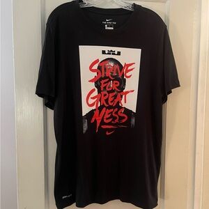 Nike Dri-Fit LeBron James “Strive for Greatness” Graphic Tee Size XL